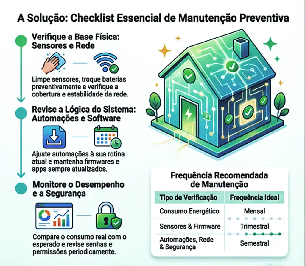 Manutenção de casas inteligentes: checklist para evitar falhas silenciosas