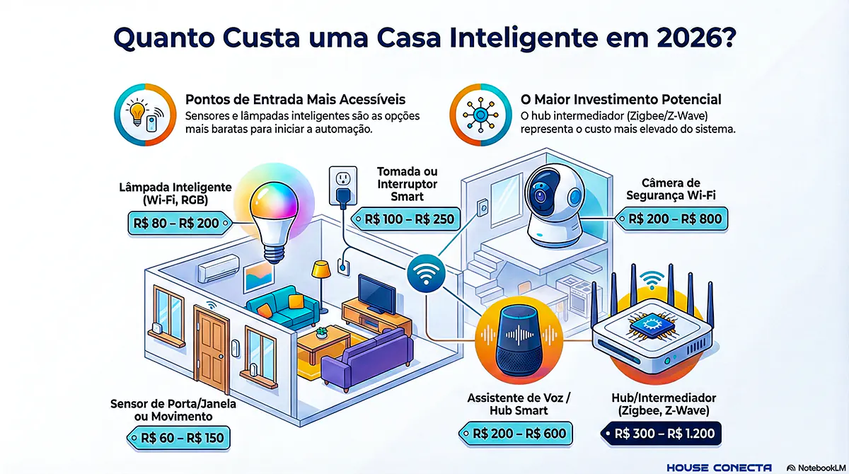 Quanto custa automatizar sua casa em 2026? — Guia completo para planejar sem gastar demais